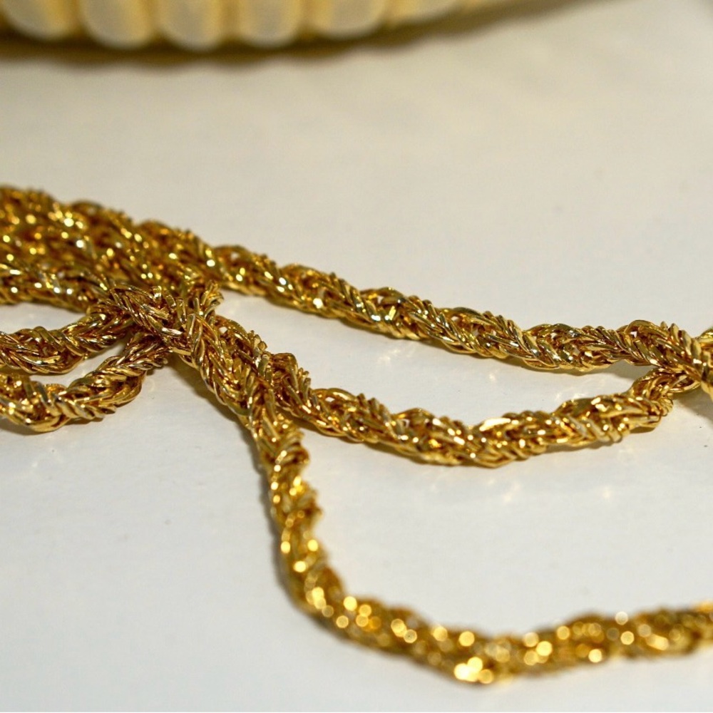 Vintage Saks Fifth Avenue Gold Metal Clamshell Minaudière Clutch Shoulder Purse - Picture 2 of 5